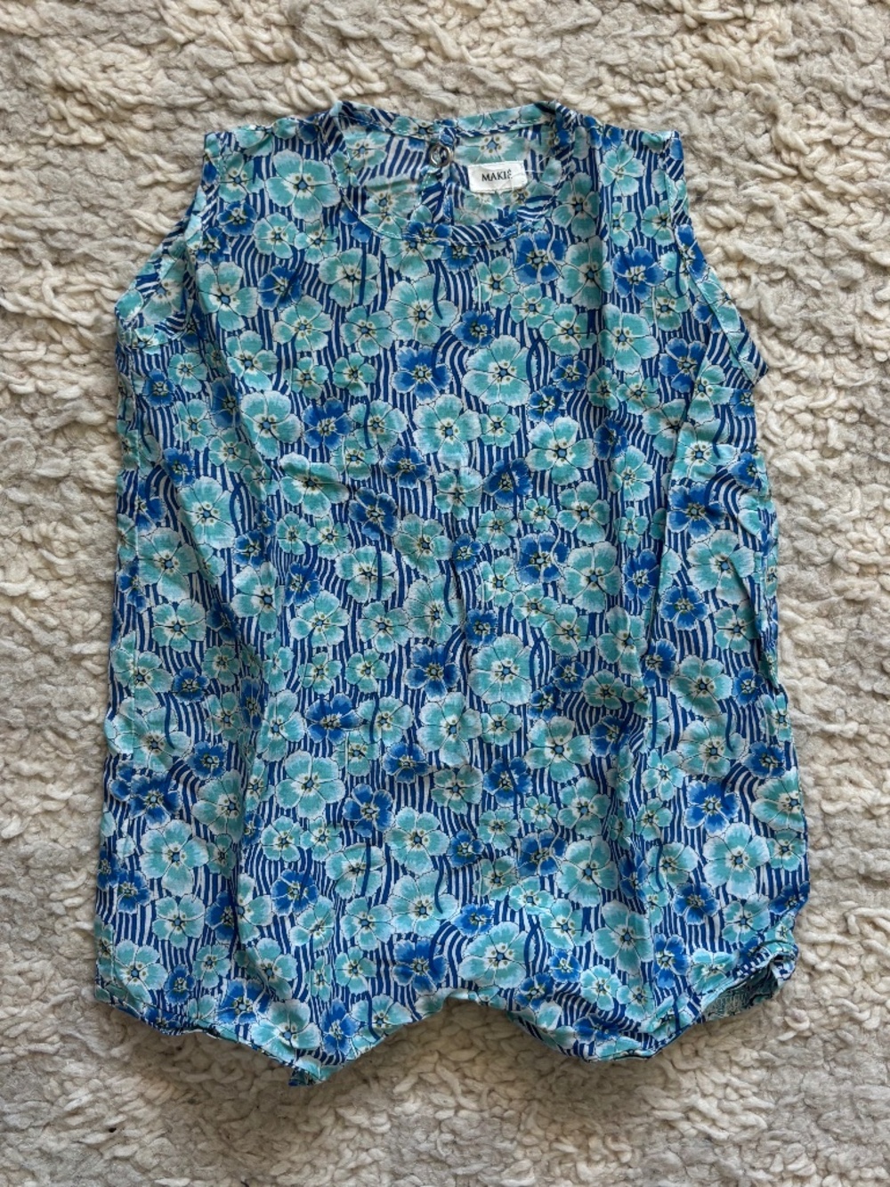 Makie Clothier Onesie Sunsuit Silk Cotton Liberty Print 6 mo Baby Toddler Outfit